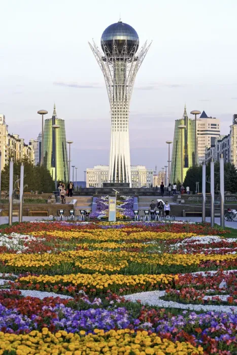 Framed Print : Central Asia, Kazakhstan, Astana, Nurzhol Bulvar - Bayterek Tower Framed Print : Central Asia, Kazakhstan, Astana, Nurzhol Bulvar - Bayterek Tower