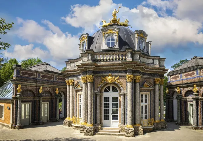 Framed Print : Central pavilion of the New Hermitage Palace, Bayreuth, Upper Franconia, Bavaria, Germany