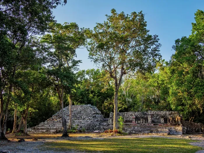 Framed Print : Central Plaza, Chicanna Archaeological Site, Campeche State, Mexico Framed Print : Central Plaza, Chicanna Archaeological Site, Campeche State, Mexico