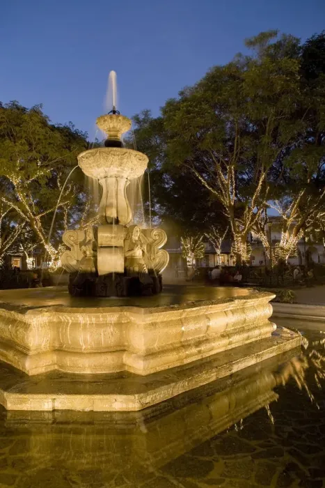 Framed Print : Central Plaza illuminated at dusk, La Antigua Guatemala (Unesco site), Guatemala Framed Print : Central Plaza illuminated at dusk, La Antigua Guatemala (Unesco site), Guatemala