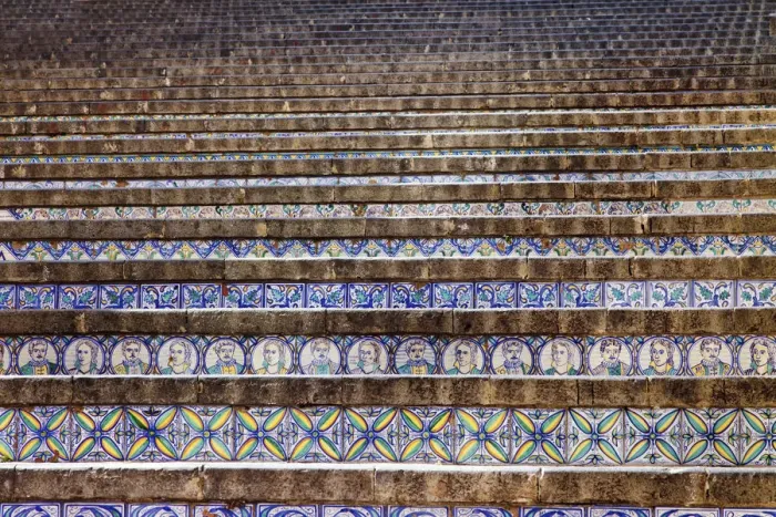Framed Print : Ceramic tiled steps, Caltagirone, Sicily, Italy Framed Print : Ceramic tiled steps, Caltagirone, Sicily, Italy