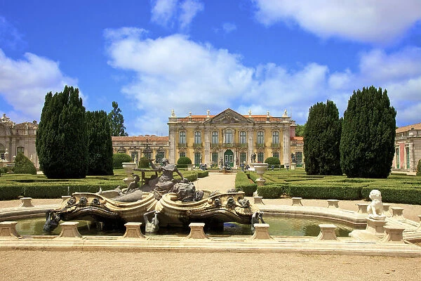 Ceremonial Facade of the Corps de Logis, Palacio de Queluz, Lisbon, Portugal