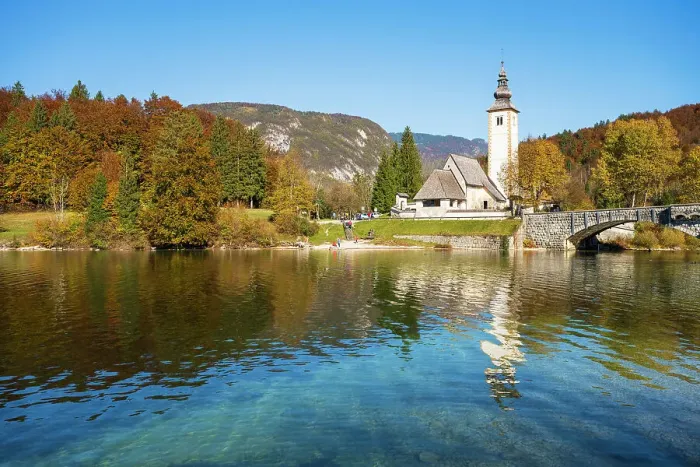 Framed Print : Cerkev Sv. Janeza Krstnika, Lake Bohinj, Slovenia Framed Print : Cerkev Sv. Janeza Krstnika, Lake Bohinj, Slovenia