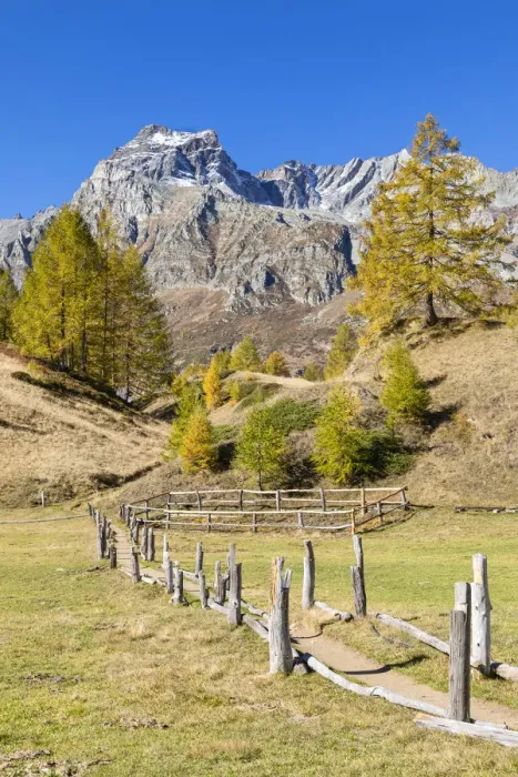 Framed Print : The Cervandone Peak from Alp Crampilo in autumn season, Alpe Veglia Framed Print : The Cervandone Peak from Alp Crampilo in autumn season, Alpe Veglia