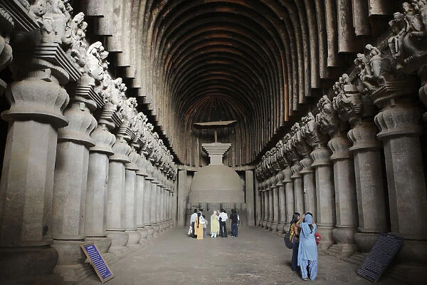 Chaitya (Buddhist temple), Ist cent. BC, Karli, Maharashtra, India
