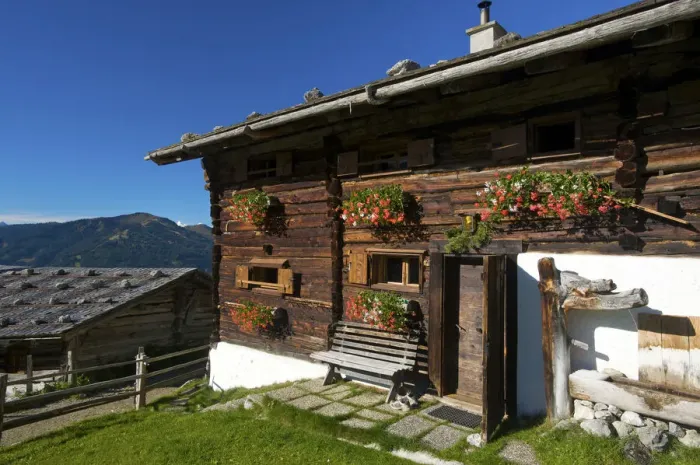 Framed Print : Chalet in Pinzgau, Pongau, Salzburger Land, Austria Framed Print : Chalet in Pinzgau, Pongau, Salzburger Land, Austria