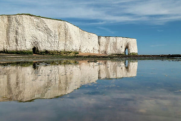 Chalk Cliffs Reflecting in Sea, Botany Bay, Broadstairs, Kent, England