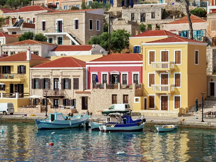 Framed Print : Chalki Village, Emporio, Halki Island, Dodecanese, Greece