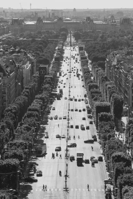 Framed Print : Champs Elysees, Paris, France