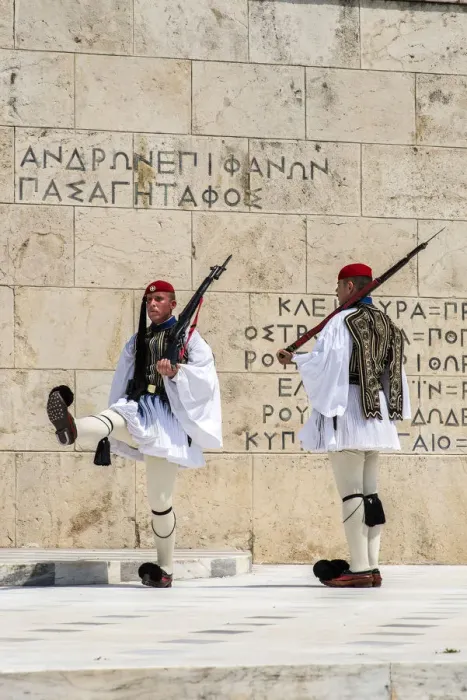 Framed Print : Changing of the Guard in front of the Greek Parliament building, Athens, Attica, Greece