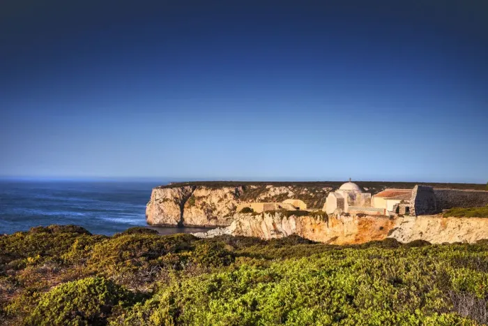 Framed Print : Chapel on the cliffs near Cabo de Sao Vicente, Costa Vicentina, Algarve, Portugal Framed Print : Chapel on the cliffs near Cabo de Sao Vicente, Costa Vicentina, Algarve, Portugal