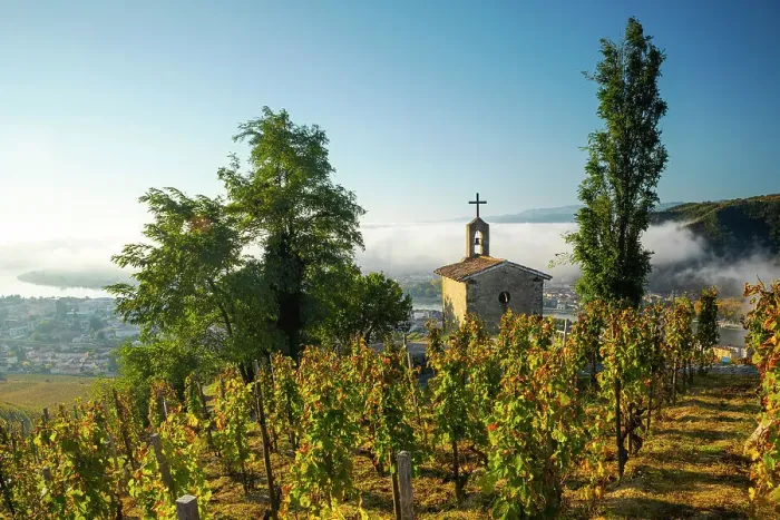Framed Print : Chapel Hermitage, Tain L Hermitage, Cote du Rhone, Drome, Rhone-Alpes, France