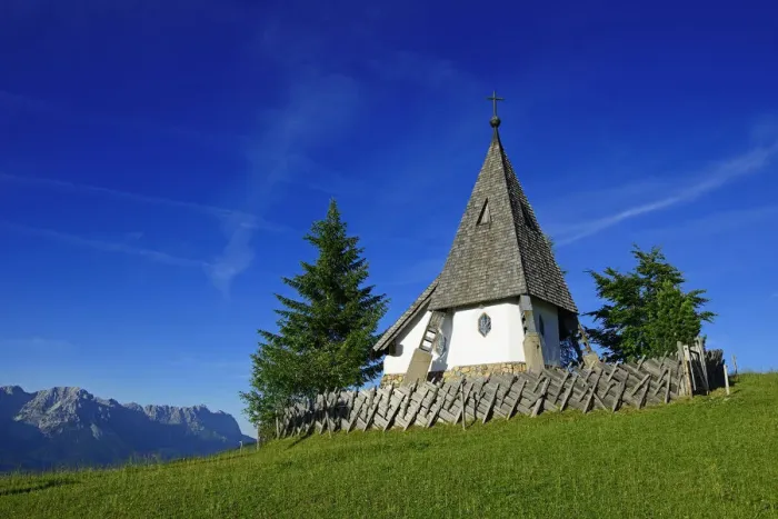 Framed Print : Chapel on the top of the Kraftalm Hohe Salve, Itter, Kitzbuhel Alps, Tyrol, Austria Framed Print : Chapel on the top of the Kraftalm Hohe Salve, Itter, Kitzbuhel Alps, Tyrol, Austria