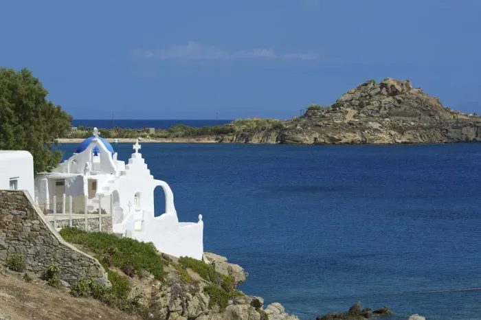 Framed Print : Chapel in Platis Gialos, Mykonos, Cyclades, Greece Framed Print : Chapel in Platis Gialos, Mykonos, Cyclades, Greece