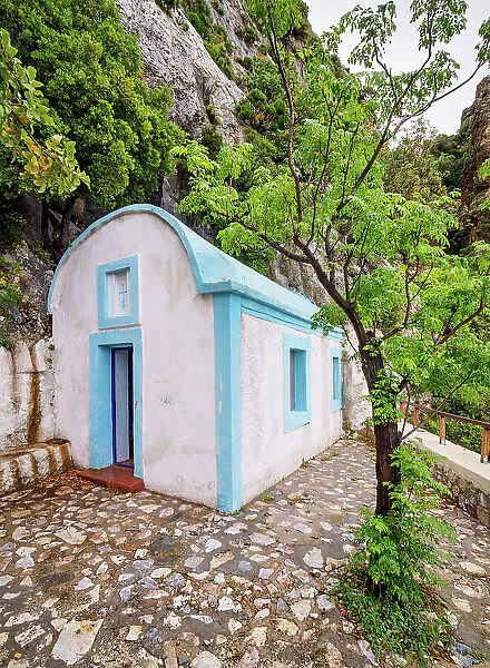 Chapel of Saint John the Theologian near The Cave of Pythagoras, Mount Kerkis, Samos Island, North Aegean, Greece