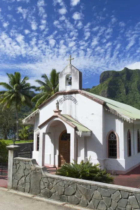 Framed Print : Chapel of St Joseph, Moorea, Society Islands, French Polynesia