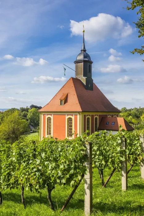 Framed Print : Chapel and Vineyards in Pillnitz, near Dreden, Saxony, Germany Framed Print : Chapel and Vineyards in Pillnitz, near Dreden, Saxony, Germany