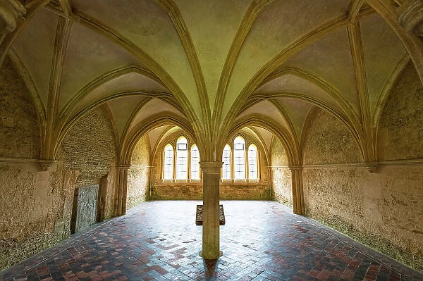 The Chapter House at Lacock Abbey, where few of Harry Potter movies were filmed, Wiltshire, England