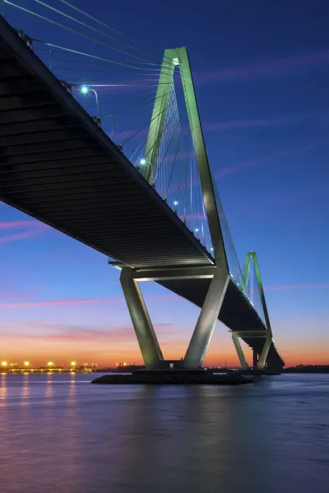 Framed Print : Charleston, South Carolina, Arthur Ravenel Junior Bridge, Cable-Stayed Bridge, Cooper