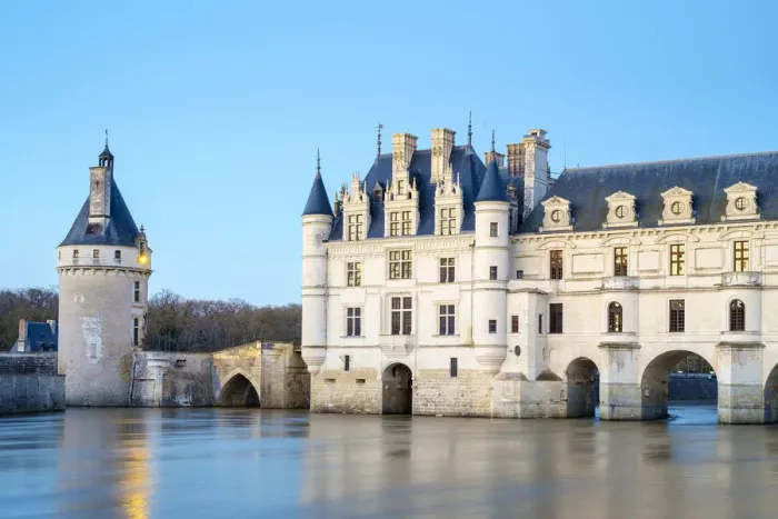 Framed Print : ChAteau de Chenonceau over the Cher River at dusk, Chenonceaux, Indre-et-Loire, Centre Framed Print : ChAteau de Chenonceau over the Cher River at dusk, Chenonceaux, Indre-et-Loire, Centre