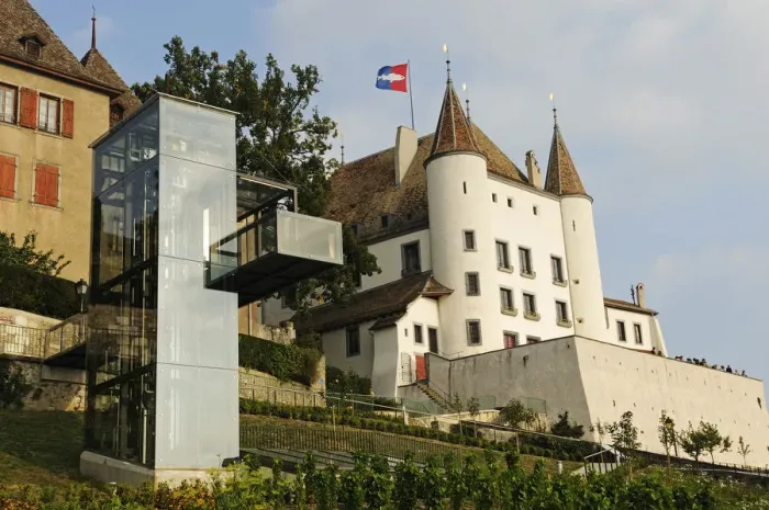 Framed Print : Chateau de Nyon, Lake Geneva, Sitzerland