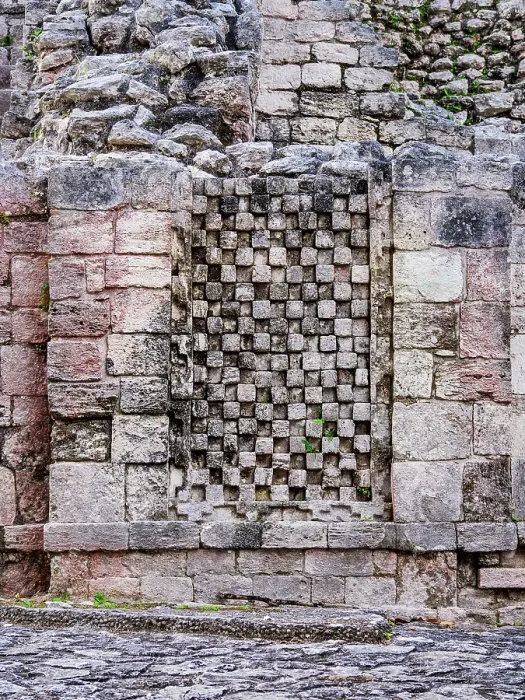 Framed Print : Checkboard pattern, Becan Archaeological Site, Campeche State, Mexico Framed Print : Checkboard pattern, Becan Archaeological Site, Campeche State, Mexico