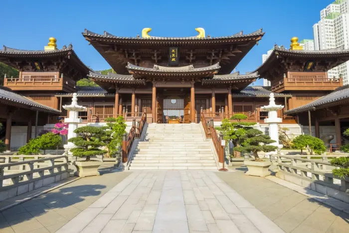 Framed Print : Chi Lin Nunnery, Wong Tai Sin district, Kowloon, Hong Kong, China