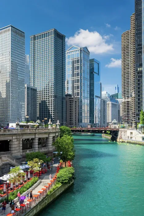 Framed Print : Chicago Riverwalk, Chicago, Illinois, USA