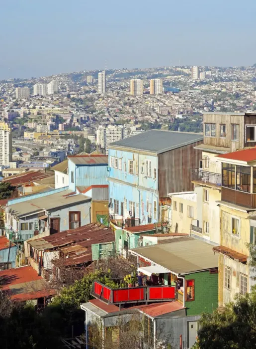 Framed Print : Chile, Cityscape of Valparaiso Framed Print : Chile, Cityscape of Valparaiso