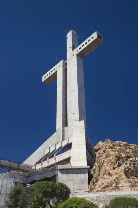 Framed Print : Chile, Coquimbo, Cruz del III Milenio, millenial cross monument Framed Print : Chile, Coquimbo, Cruz del III Milenio, millenial cross monument