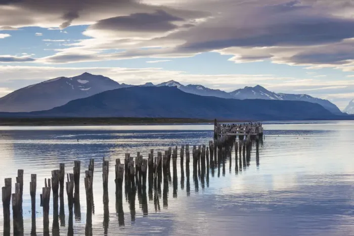 Framed Print : Chile, Magallanes Region, Puerto Natales, Seno Ultima Esperanza bay, landscape Framed Print : Chile, Magallanes Region, Puerto Natales, Seno Ultima Esperanza bay, landscape
