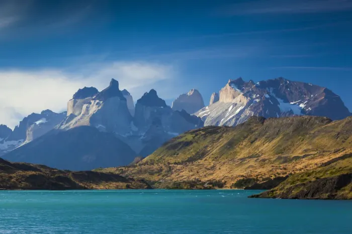 Framed Print : Chile, Magallanes Region, Torres del Paine National Park, Lago Pehoe, landscape Framed Print : Chile, Magallanes Region, Torres del Paine National Park, Lago Pehoe, landscape