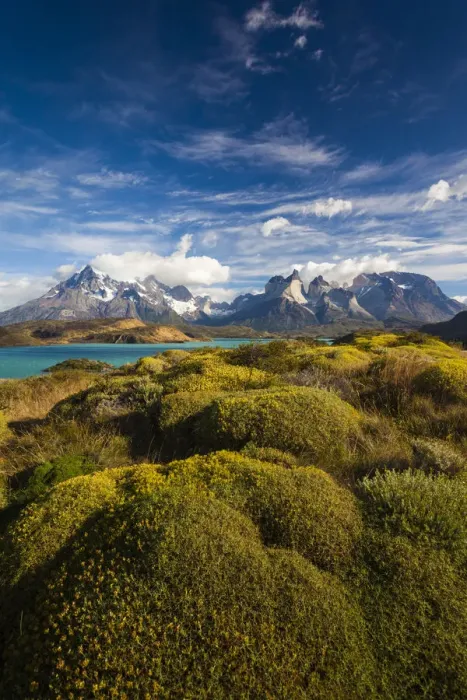 Framed Print : Chile, Magallanes Region, Torres del Paine National Park, Lago Pehoe, morning landscape