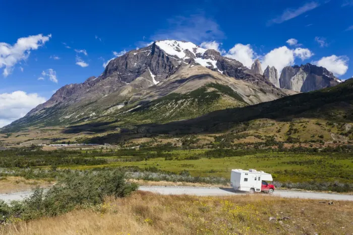 Framed Print : Chile, Magallanes Region, Torres del Paine National Park, landscape by the Hotel Las Framed Print : Chile, Magallanes Region, Torres del Paine National Park, landscape by the Hotel Las