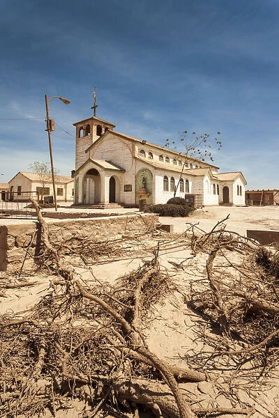Chile, Officina Pedro de Valdivia, former saltpeter mining ghost town, town church