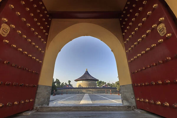 China, Beijing, Paradise temple in Tiantan park at sunrise