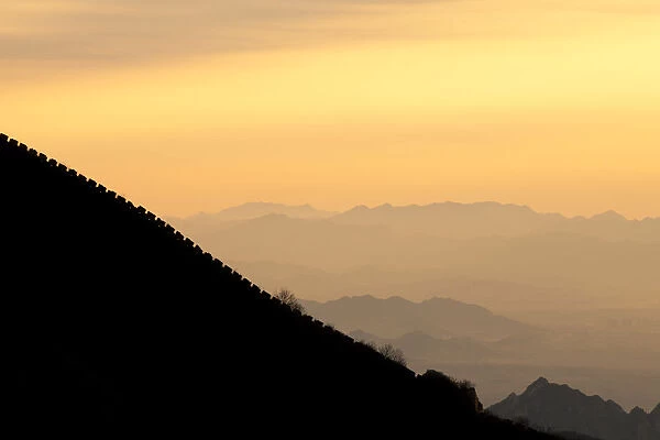 China, Beijing Province, Jiankou. The Great Wall of China, Jiankou section, at sunrise