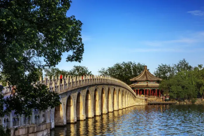 Framed Print : China, Beijing, the Summer Palace, Seventeen Arches Bridge Framed Print : China, Beijing, the Summer Palace, Seventeen Arches Bridge