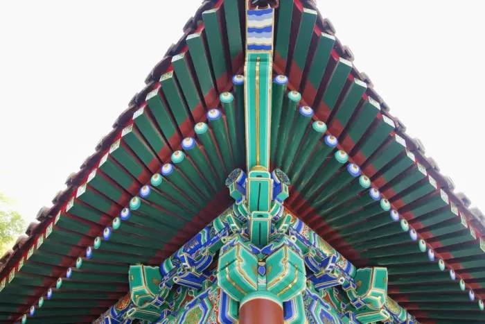 Framed Print : China, Beijing, Tibetan Lama Temple or Yonghe Gong, Roof Detail Framed Print : China, Beijing, Tibetan Lama Temple or Yonghe Gong, Roof Detail