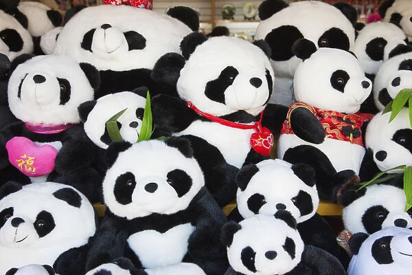 China, Beijing, Wangfujing Street, Snack Street Market, Souvenir Shop, Panda Bears
