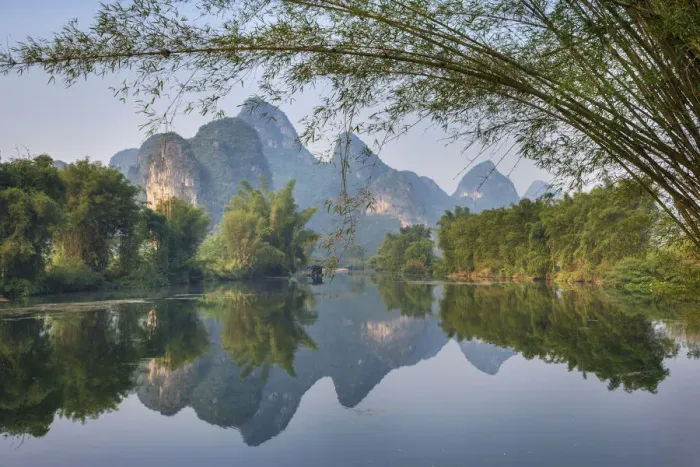 Framed Print : China, Guangxi Province, Guilin, Li River Framed Print : China, Guangxi Province, Guilin, Li River