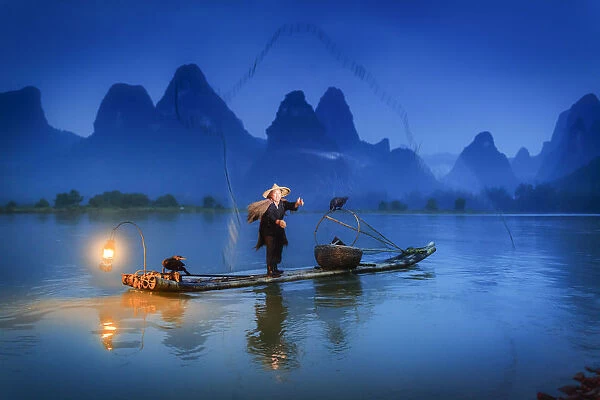 China, Guangxi province, Xingping village along River Li