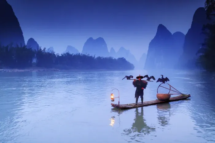 Framed Print : China, Guangxi province, Xingping village along River Li Framed Print : China, Guangxi province, Xingping village along River Li
