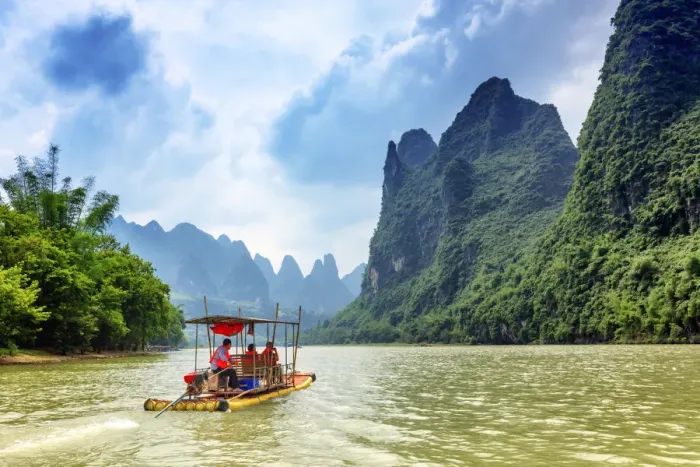 Framed Print : China, Guangxi province, Xingping village along River Li Framed Print : China, Guangxi province, Xingping village along River Li