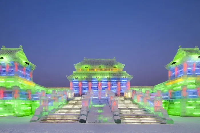Framed Print : China, Heilongjiang Province, Harbin. Ice sculptures at the Harbin Ice and Snow Festival Framed Print : China, Heilongjiang Province, Harbin. Ice sculptures at the Harbin Ice and Snow Festival