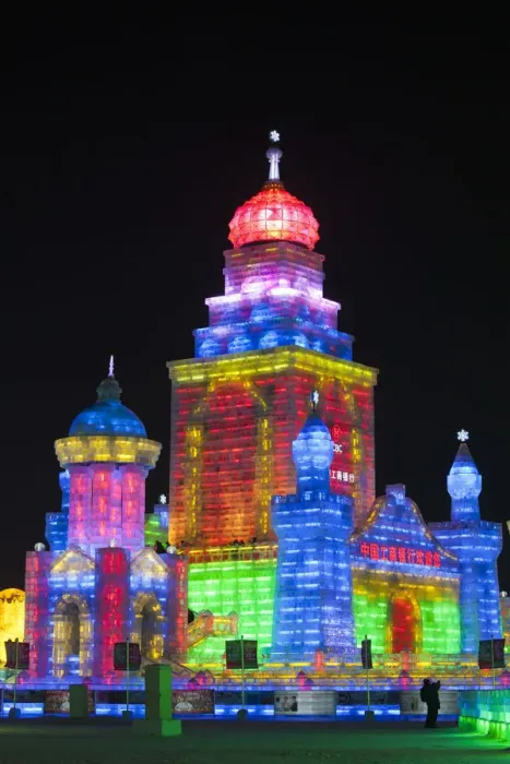 Framed Print : China, Heilongjiang Province, Harbin. Ice sculptures at the Harbin Ice and Snow Festival Framed Print : China, Heilongjiang Province, Harbin. Ice sculptures at the Harbin Ice and Snow Festival