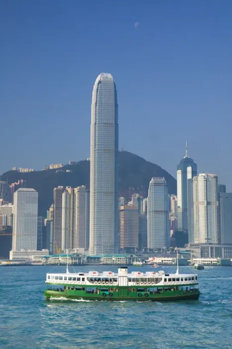 Framed Print : China, Hong Kong, Central, Two International Financial Centre building and Star Ferry Framed Print : China, Hong Kong, Central, Two International Financial Centre building and Star Ferry