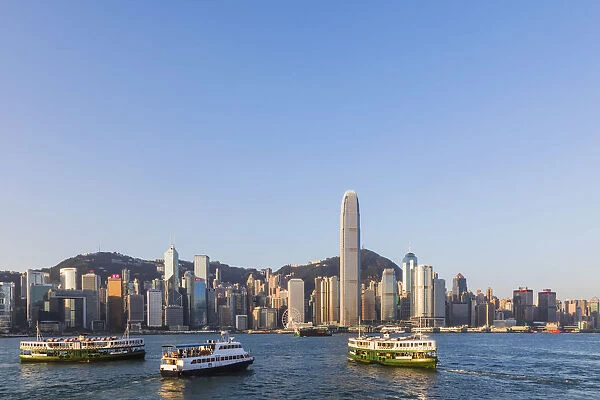 China, Hong Kong, City Skyline and Star Ferry
