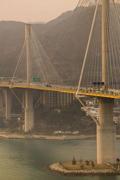China, Hong Kong, New Territories, Ting Kau Bridge, links Tsing Yi Island and Ting Kau