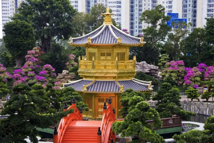 Framed Print : China, Hong Kong, Pagoda at Chi Lin Nunnery Chinese garden, Diamond Hill Framed Print : China, Hong Kong, Pagoda at Chi Lin Nunnery Chinese garden, Diamond Hill
